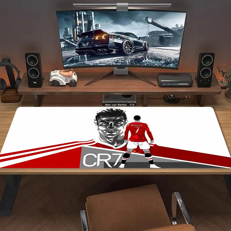 C.Ronaldo Farbe Mauspads Großes Gaming Tischkissen Rutschfest Laptop Tablet Großes Mauspads XXL Matte Mini PC Spielmatte Mit Verriegeltem Rand