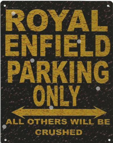 

ROYAL ENFIELD PARKING METAL SIGN RUSTIC VINTAGE STYLE garageAluminum 20x30cm（7.8x11.8inch）