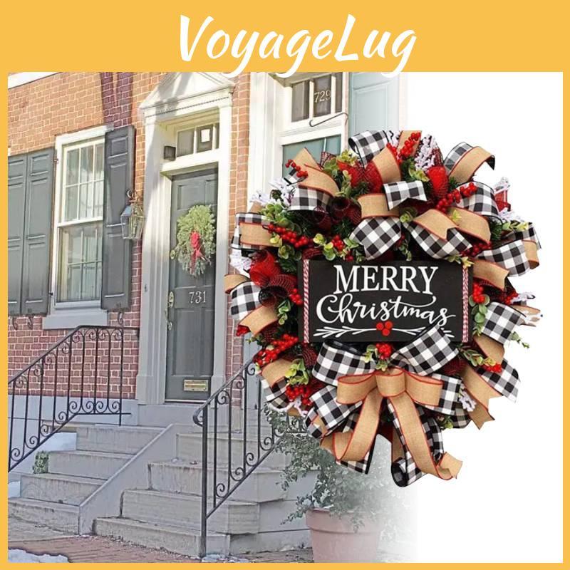 Wreath Merry Christmas Door Hanging Red Fruit Garland Simulation Ornament Xmas