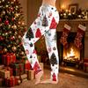 Pantaloni da Donna con Stampa Natalizia, Pantaloni Jogger Casual con Tasche e Polsini Elasticizzati per le Feste