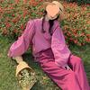 2025 Spring/Autumn French Puff Sleeve Round Neck Women's Casual Loose Top