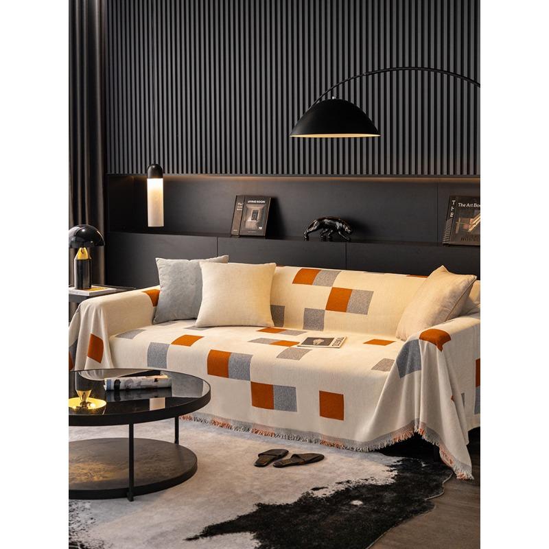 

Скандинавский стиль Instagram Защита от царапин Квадратное диванное полотенце Чехол Ткань Полностью закрытый Четыре сезона Универсальный Нескользящий Чехол для дивана Подушка 180*130cm