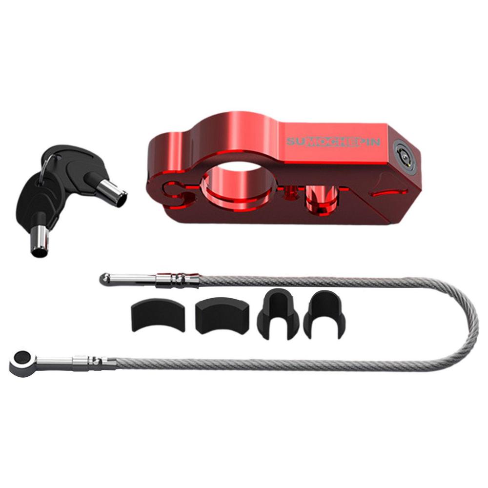 Zámek rukojeti motocyklu 2 v 1 Zámek helmy proti krádeži Brzdový zámek z hliníkové slitiny Rukojeť elektrického vozidla Zámek klaksonu Pro motocykl