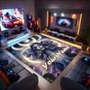 1PC Custom Name Moonlit Dreams Theme Floor Mat Ideal for Living Room, Game Rooms, Office, Bedroom,Floor Mat Playful Design
