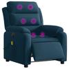 Electric Massage Chair Blue Velvet