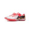 Li Ning Kids Synthetic Leather Comfortable Casual Soccer Shoes Men Soccer Shoes Standard-White Fluorescent-Crystal-Red Black YSTV006-2