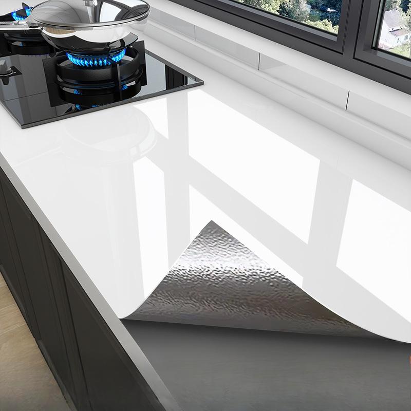 Marmor Küche Öl-Beweis Film Herd Wasserdicht Feuchtigkeit-Beweis Selbst-Klebe Tapete Arbeitsplatte Schrank Renovierung Fliesen Aufkleber