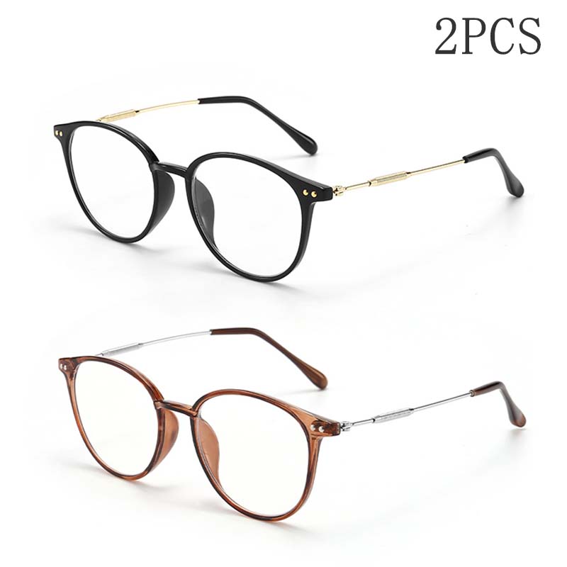 2/3PCS  New Fashionable Eye Frame Anti Blue Light Elegant Hd Portable Glasses With Degree Presbyopia Glasses 9531