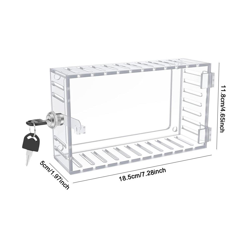 Thermostat Lock Box with Key Clear Large Thermostat Cover Acrylic Thermostat Guard Thermostat Case for Home Thermostat On Wall