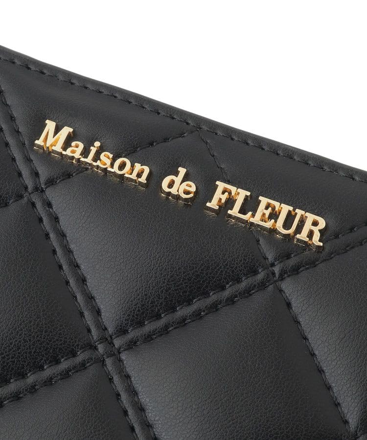 Maison De FLEUR Tulle Strap Wallet, Black, F, 08000688700