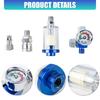 Pneumatic Tool Accessory Oil Water Separator Air Pressure Regulator Gauge Adjustable Flow Control Plastic Filter