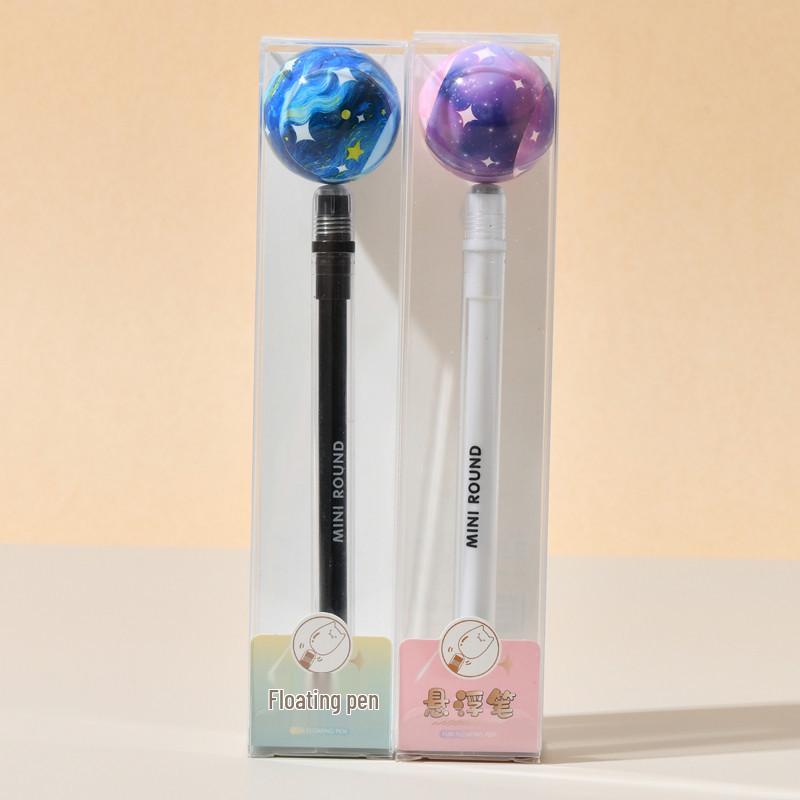 Black Tech Magnetic Floating Pen: 0.5mm Gel, Creative Decompression Tool.