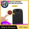 AAACK1 Car Stickers For For 11mm 14mm Car Key Metal Emblem Sticker Accessories Alfa Romeo Giulia Stelvio Giulietta 156 159