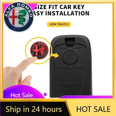 Naklejki Samochodowe Dla Dla 11mm 14mm Metalowa Naklejka z Emblematem na Kluczyk Samochodowy Akcesoria Alfa Romeo Giulia Stelvio Giulietta 156 159