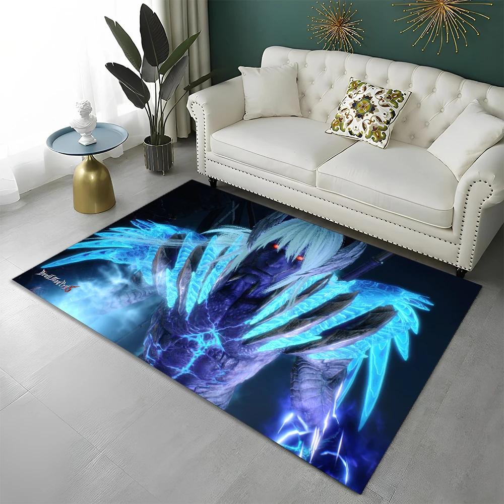 DMC Game D-Devil May Cry Gamer Carpet Rug for Home Living Room Bedroom Sofa Doormat Decor,kid play Area Rug Non-slip Floor Mat