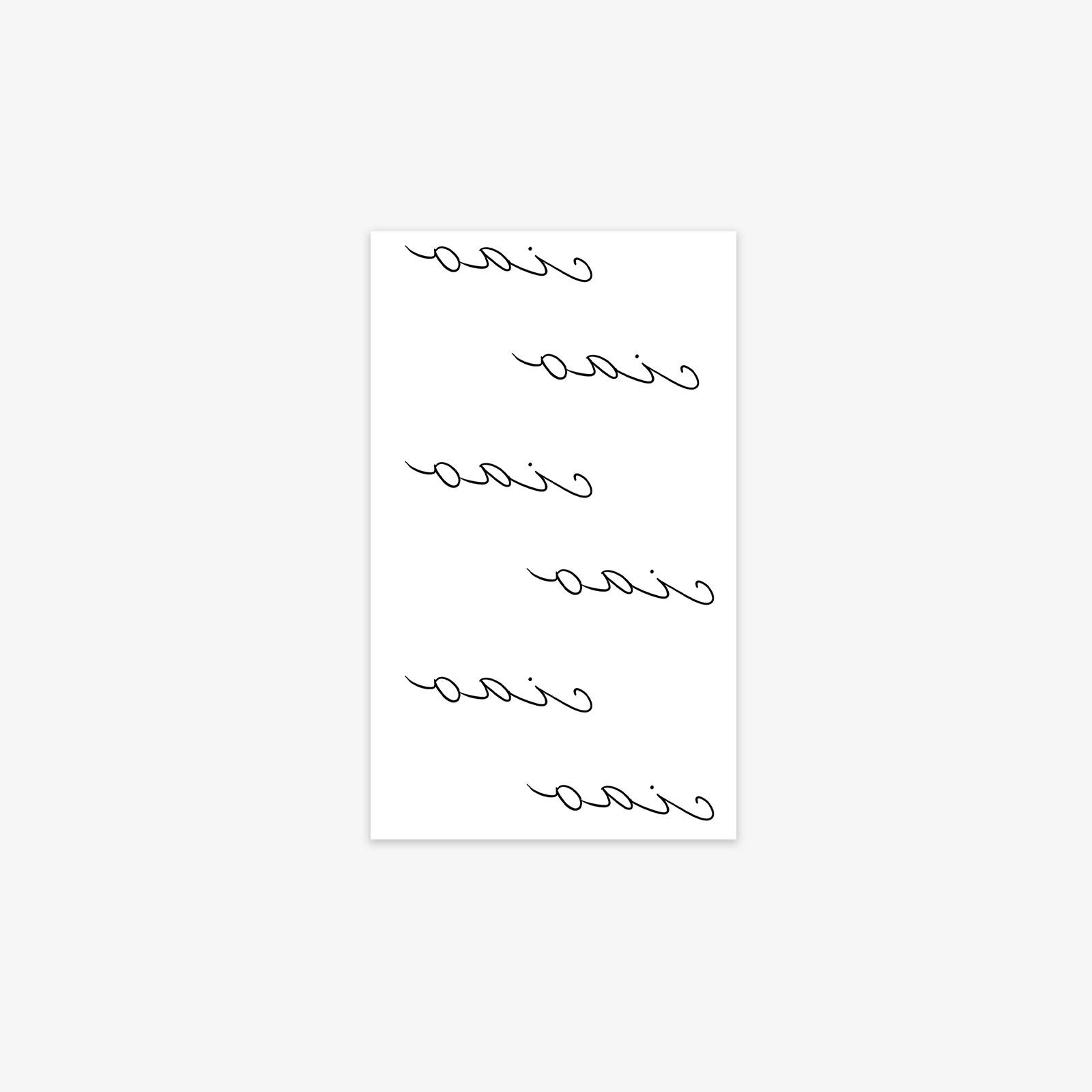 High sense niche simple dark personality butterfly arm collarbone tattoo sticker 6*10
