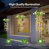 Solar-Powered Waterproof Butterfly Vine Lights: Decorative Artificial Hanging Plants for Outdoor Garden & Balcony.