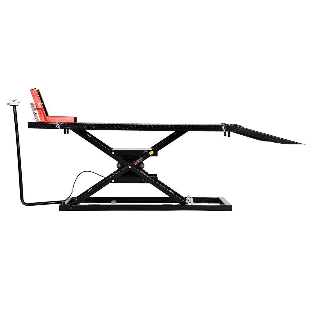 Motorcycle Jack Lift 1500lb Pneumatic Motorcycle Stand Removable Workbench