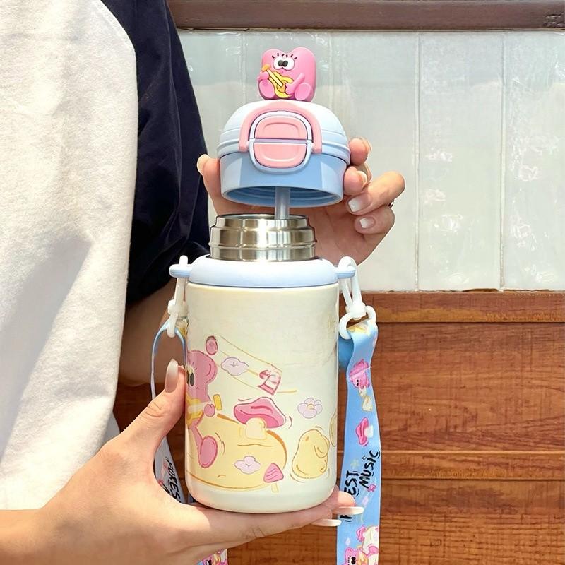 Childrens Insulated Water Bottle With Stainless Steel And Leakproof Lock