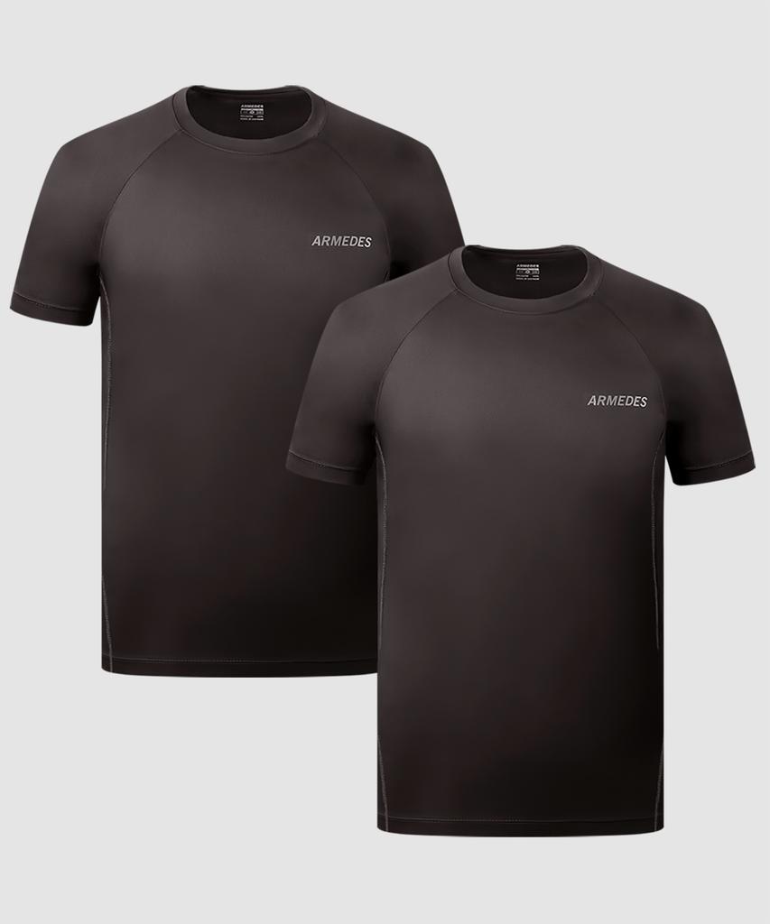 ARMEDES [2Pack] Super Dry Functional Short Sleeve T-Shirt Ar-194 (7 Colors) (Type A)