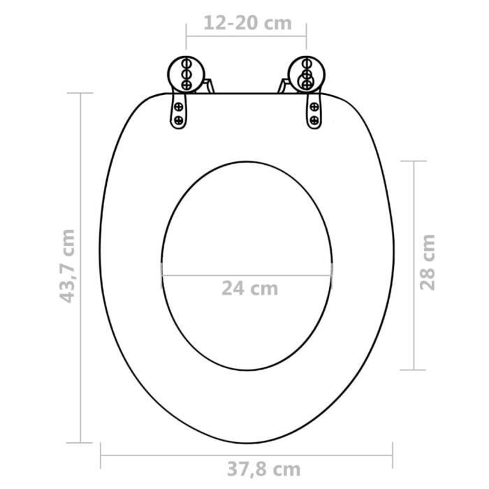 VidaXL Toilet Seats with Lid 2 Pcs MDF Flamingo Design