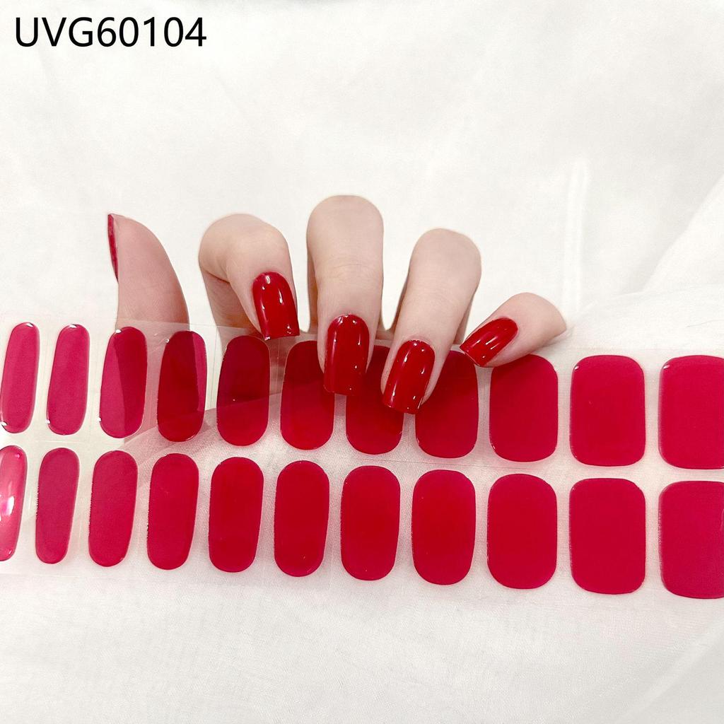 Transparent Nude UV Gel Nail Art Stickers: Semi-Cured, Semi-Baked Manicure Sheets