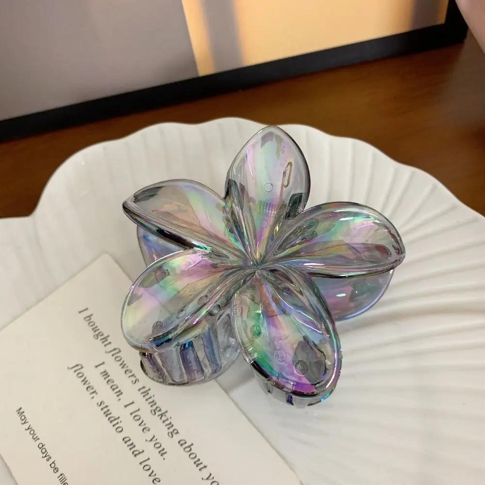 Hairpin Flower Hair Clip Cute Grab Clip Plastic Large Hair Claw Beach Headwear Hair Accessories Transparent Hair Clip Female