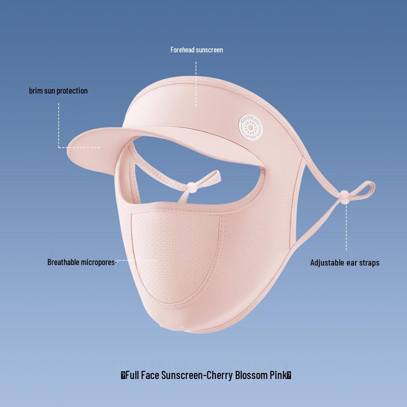 Ice Silk Anti-UV Face Mask with Eye Corner Protection & Moisturizing Hyaluronic Acid