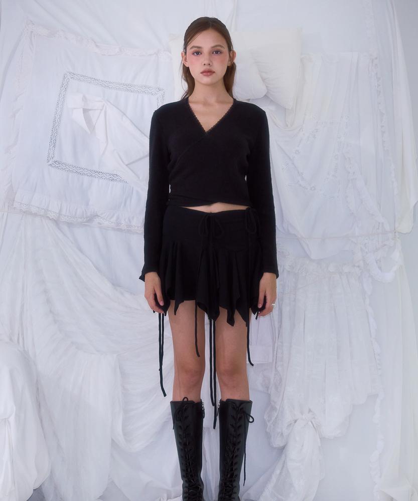 ROSEFRANTZ Lace Line Wrap Long Sleeve [Black]
