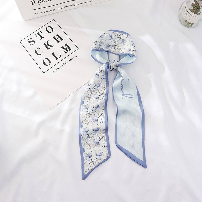 100cm*7cm Summer long fashion female small scarf scarves female flowers hair ribbon hairband women skinny scarf women