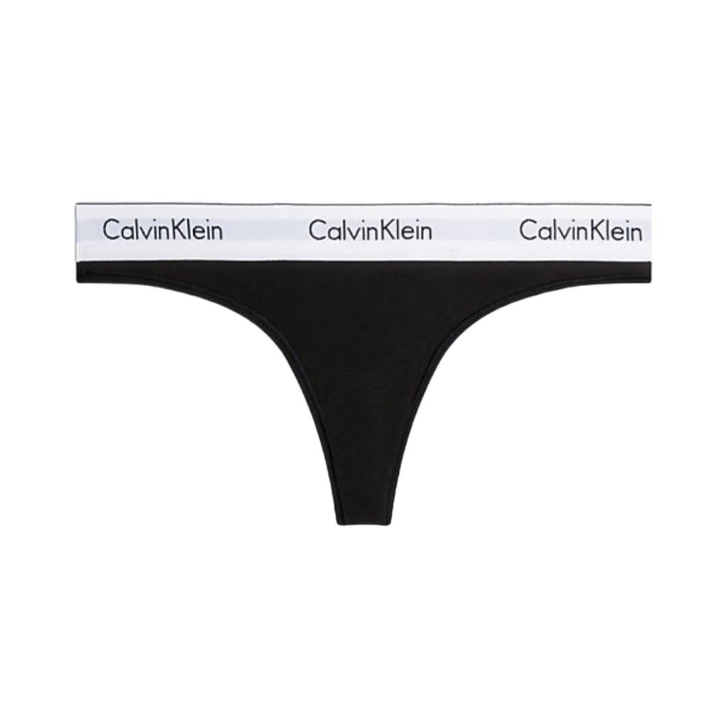 (W) Calvin Klein Modern Cotton Thong Black