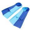 2PCS Silicone Swimming Training Flippers Blue Short Blade Fins  for Diving Breaststroke