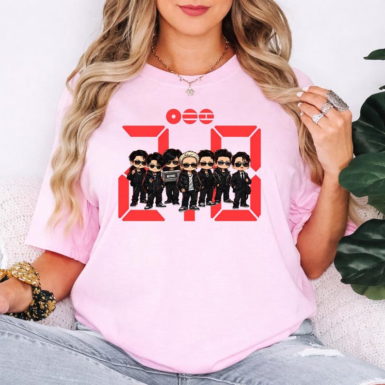 Modna koszulka męska i damska na lato 2026, Vintage Top, Koszulka BTS 2.0 Arirang, Koszulka z grafiką grupy Chibi na trasę BTS 2026, Koszulka inspirowana fanami