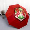 Wrexham AFC pattern, automatic folding umbrella, portable and foldable design, 8 ribs, a Christmas or birthday gift.
