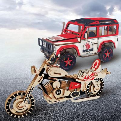 1 Peça Carro 3D Quebra-Cabeça Tridimensional Brinquedos Educativos Infantis Montagem Manual Meninos Acima de 8 Anos Feito à Mão