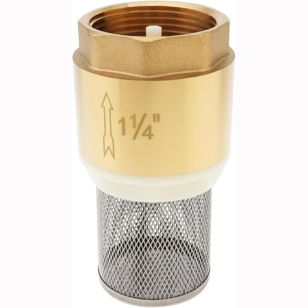 Brass Material Foot Valve 1/2" 3/4" 1" One Way Valve Durable Bottom Valve