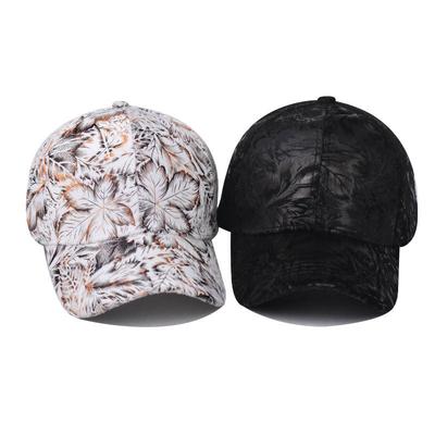 Gorra de Béisbol con Hojas, Gorra con Visera Estampada, Sombrero Solar Neutro para Exteriores