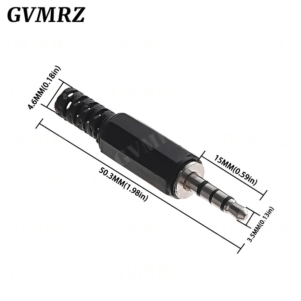 5PCS/lot 3.5mm 1/8 "Single/Double Channel Stereo Plug Welding Type Audio Male Plug 3.5 Socket 2 3 4 Section adapter connectors
