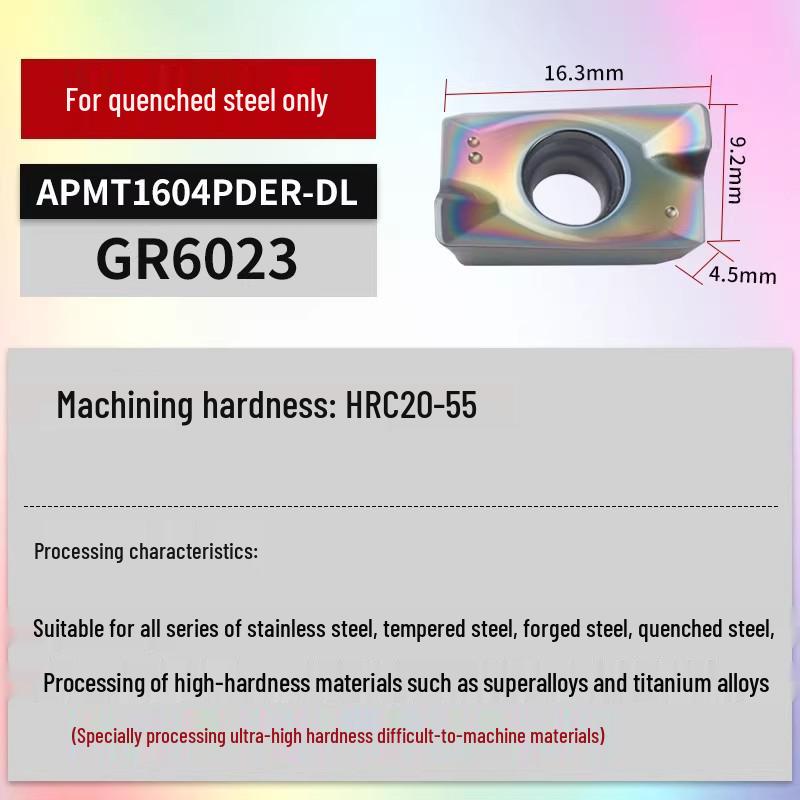 APMT1604PDER R0.8 Cermet CNC Milling Cutter Blade 1135 Machining Center Tool Head