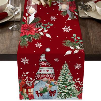 Navidad muñeco de nieve copo de nieve camino de mesa mesa boda hogar cocina decoración año vacaciones regalo decoración mantel