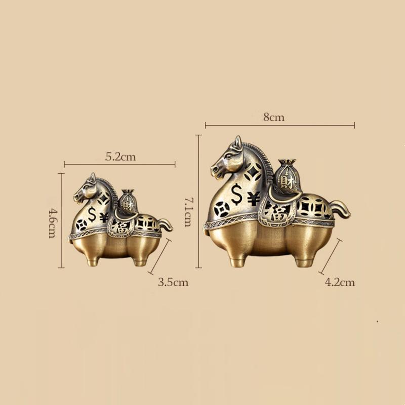 Chinese Style Incense Holder Year Of The Horse Alloy Incense Burner Aromatherapy Burner Home Decoration Creative Ornaments Gifts
