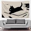 Cat Art Ins Style Decorative Tapestry Bedroom Bedside Wall Hanging Live Broadcast Backdrop Dormitory Renovation Wall Cloth