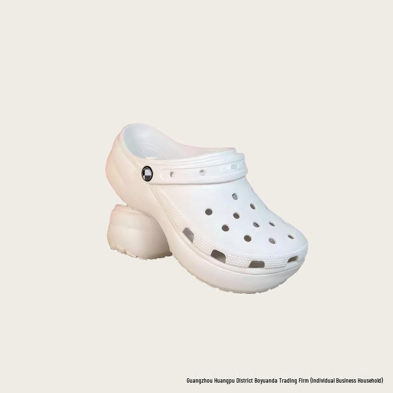 Women's Summer 2025 Thick-Soled Cloud Hole Beach Sandals with Inner Lift