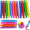 16er-Pack Pop Tubes, Mehrfarbige Dehnbare Röhren Sensorisches Spielzeug, Fidget Spielzeug für Erwachsene & Kinder, Stress- & Angstlinderung Sensorische Dehnbare Röhren