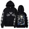 Anime Jujutsu Kaisen Satoru Gojo Cool Graphic Hoodies Oversized Hooded Sweatshirt Long Sleeves Cotton Hoodie Men Women Clothes