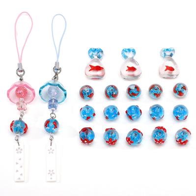 1 Pezzo Perline di Vetro Balena Stella Marina Perline Rotonde Per Fai da Te Collana Bracciale Orecchini Creazione Gioielli Accessori Artigianali