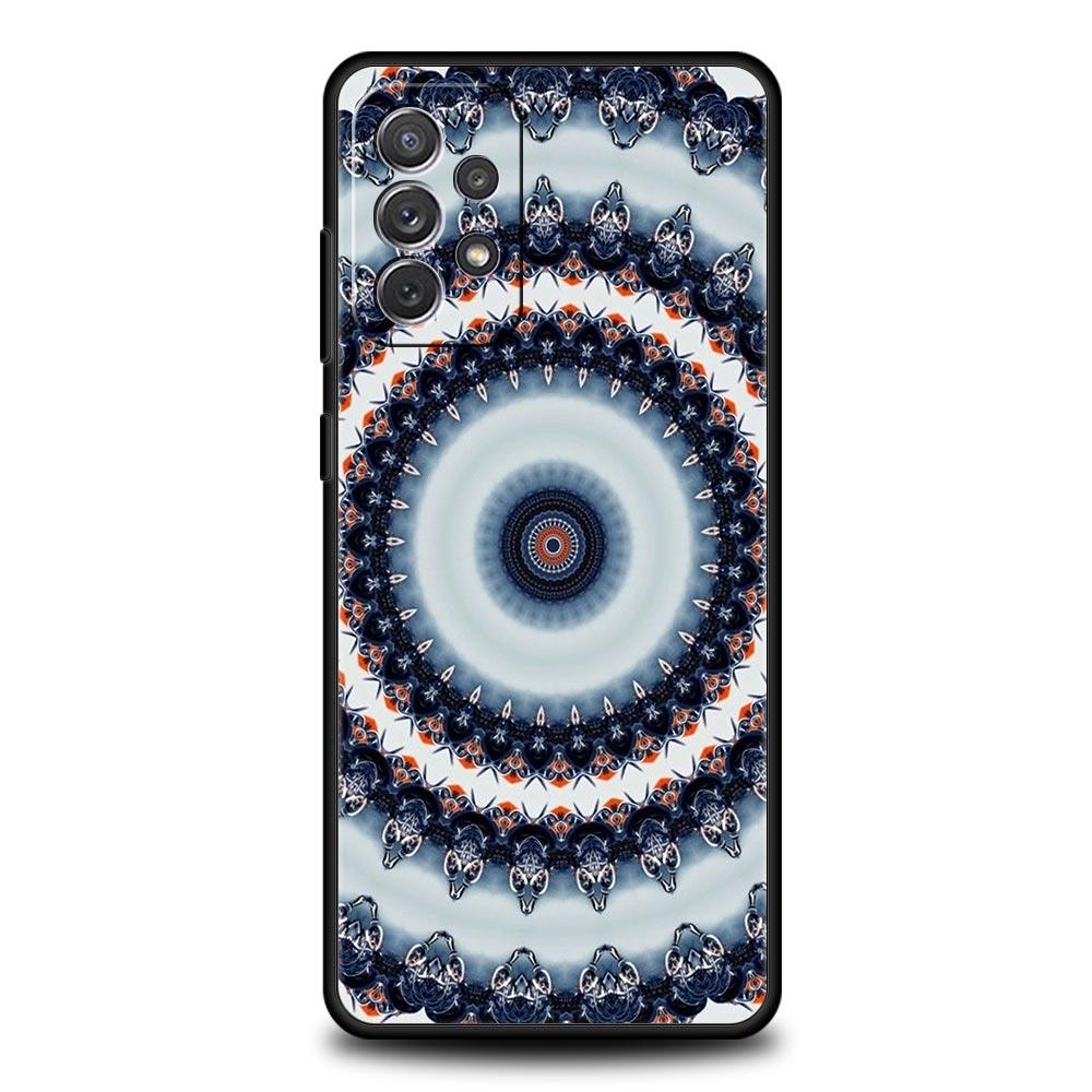 Retro Circular Totem Design Phone Case for Samsung Galaxy A55 A35 A17 A07 A15 A13 A25 A51 A71 A72 A73 A32 A52 A52S A41 Soft TPU