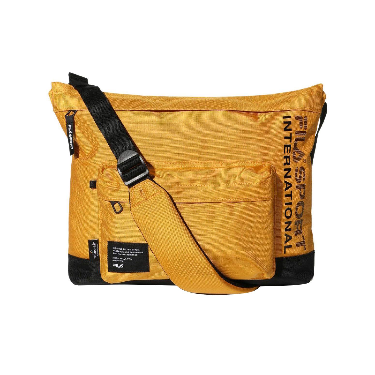FILA Letter Print Nylon Crossbody Shoulder Bag Unisex bags Yellow FS3BCF5334X_GDY Yellow