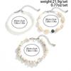 SHIXIN 3Pcs/Set Bohemian Scallop Imitation Pearls Bracelet for Women Summer Beach Multilayer Stacked Bangle Party Jewelry Gifts
