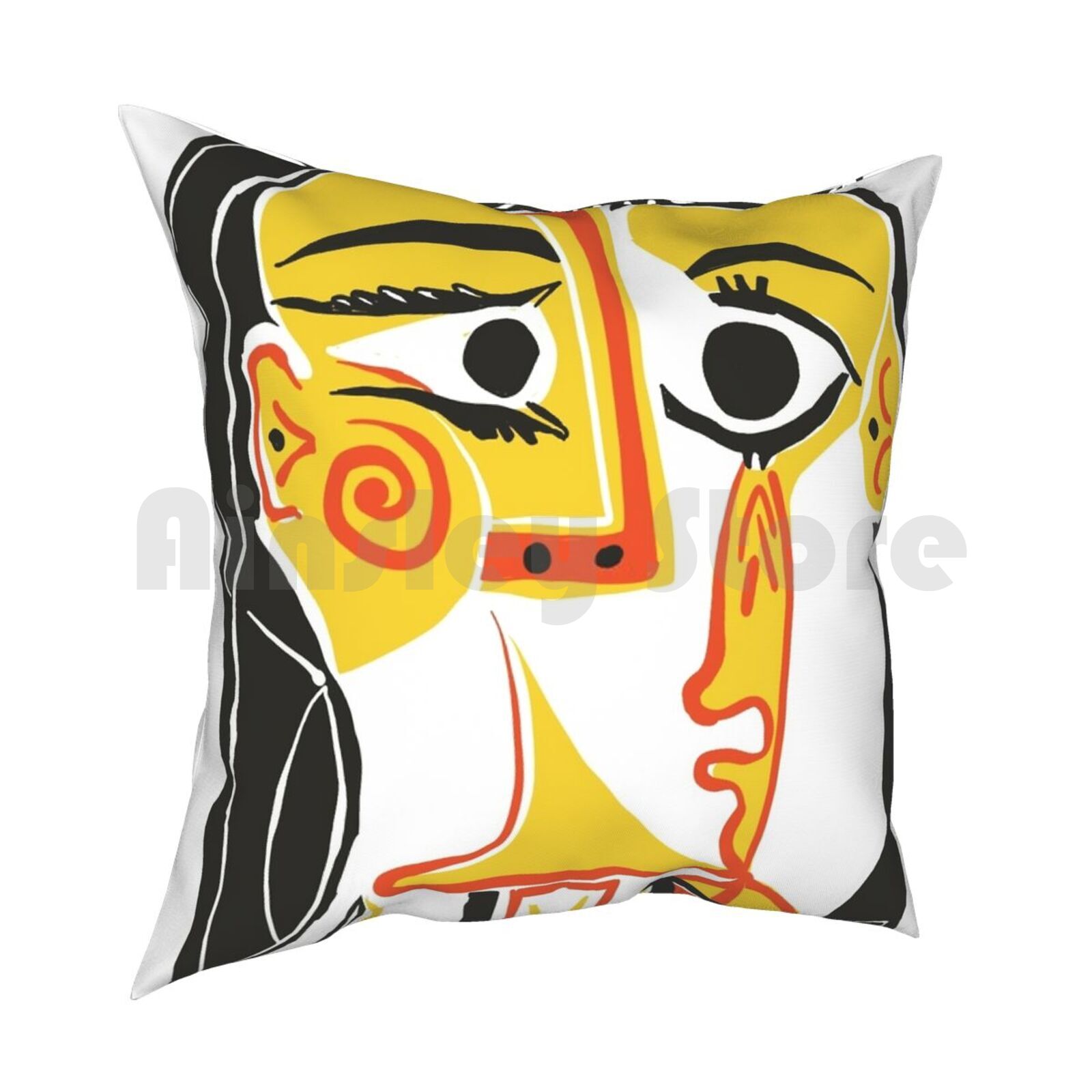 PicassoWomans Head  Pillow Case Printed Home Soft Throw Pillow Digital Modern Art Abstract Art Minimal Art 30x30cm 12x12in